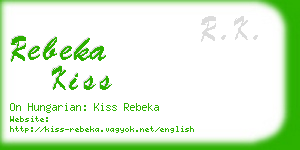 rebeka kiss business card